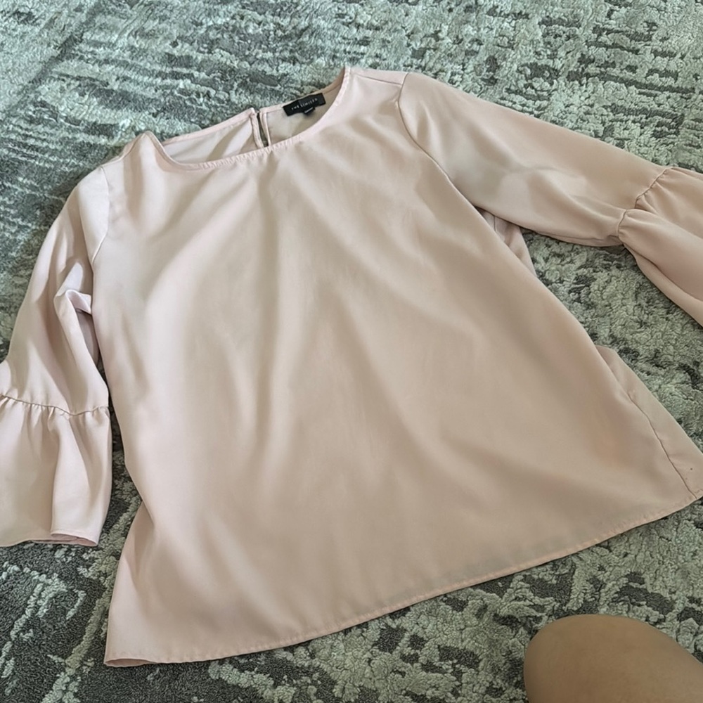 The Limited Light Pink Blouse with Flared Sleeves
